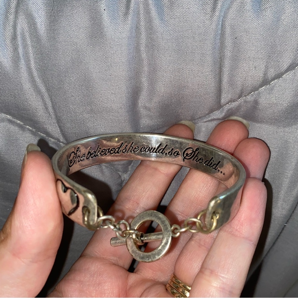 “She believed she could, so she did” bracelet
